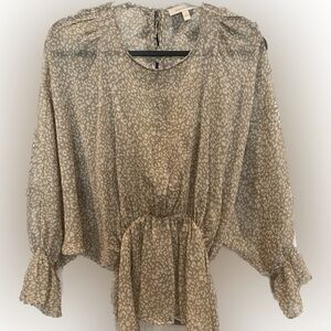 Grade & Gather black sheer long sleeves blouse (Medium)